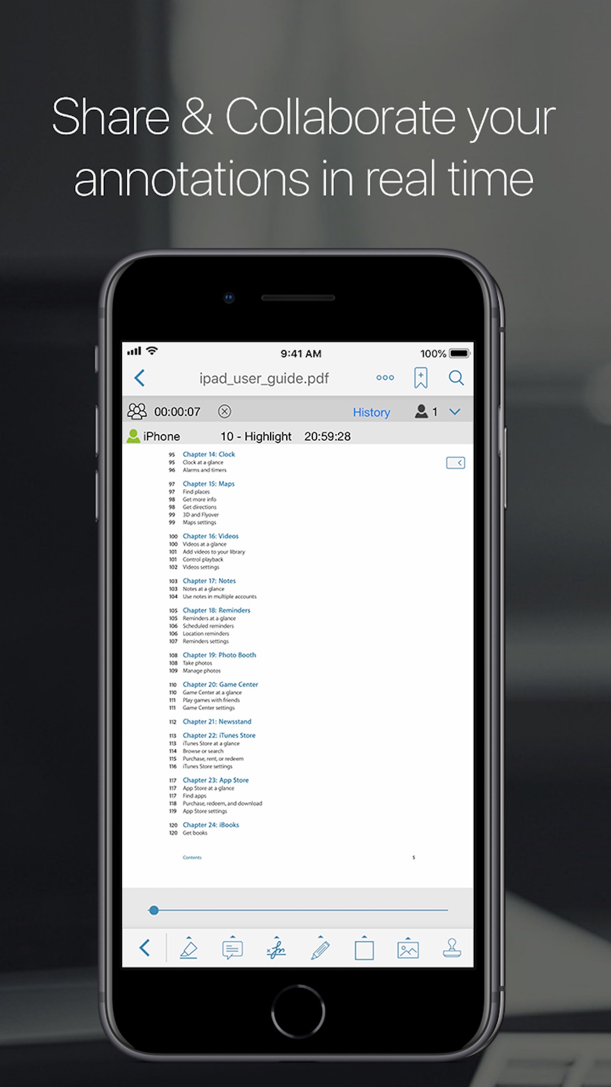 Screenshot do app PDF Reader Pro Edition®