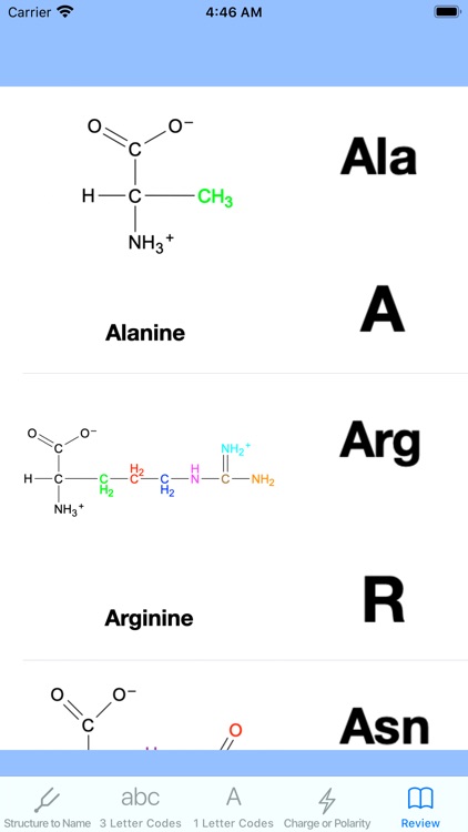 Amino Acids Structures Tutor screenshot-4
