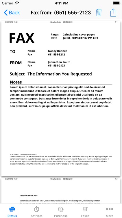 FaxReceive - receive fax app