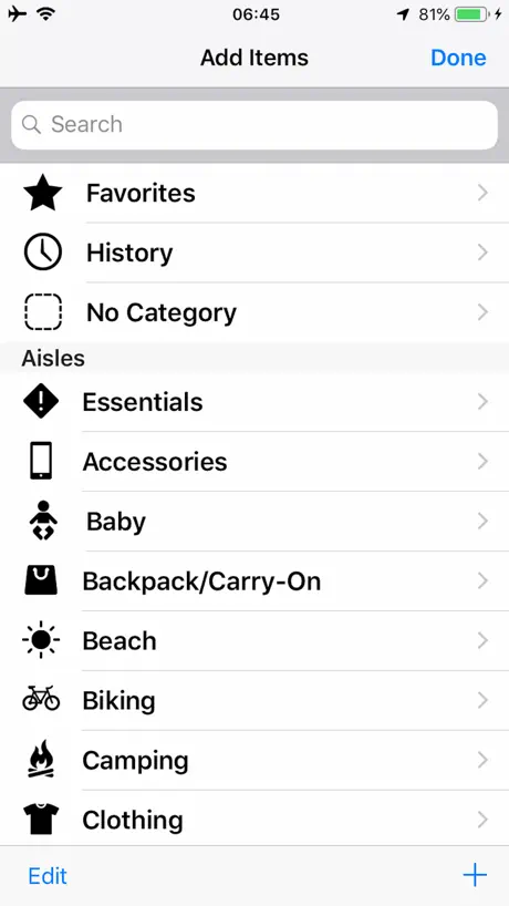 Travel Packing List