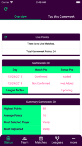 Fantasy Manager screenshot