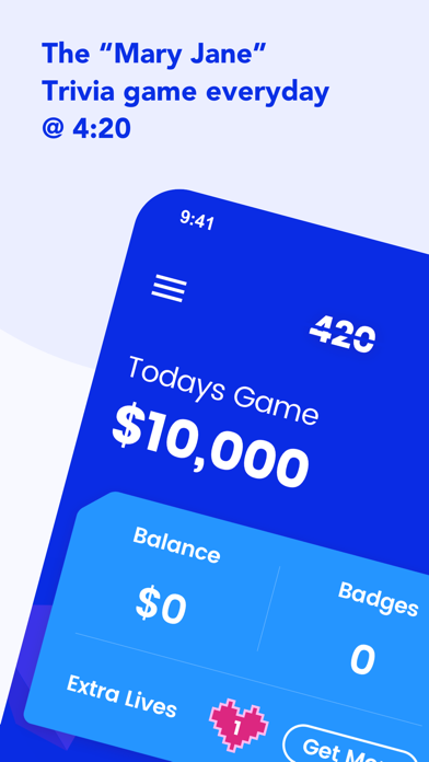 The 420Trivia app screenshot