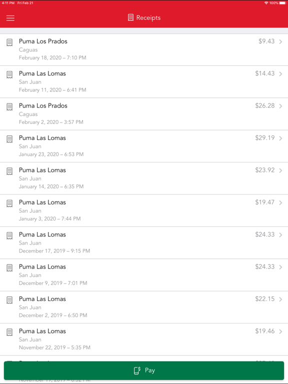 Puma FastPay iPad screenshot 4 - Lifestyle app