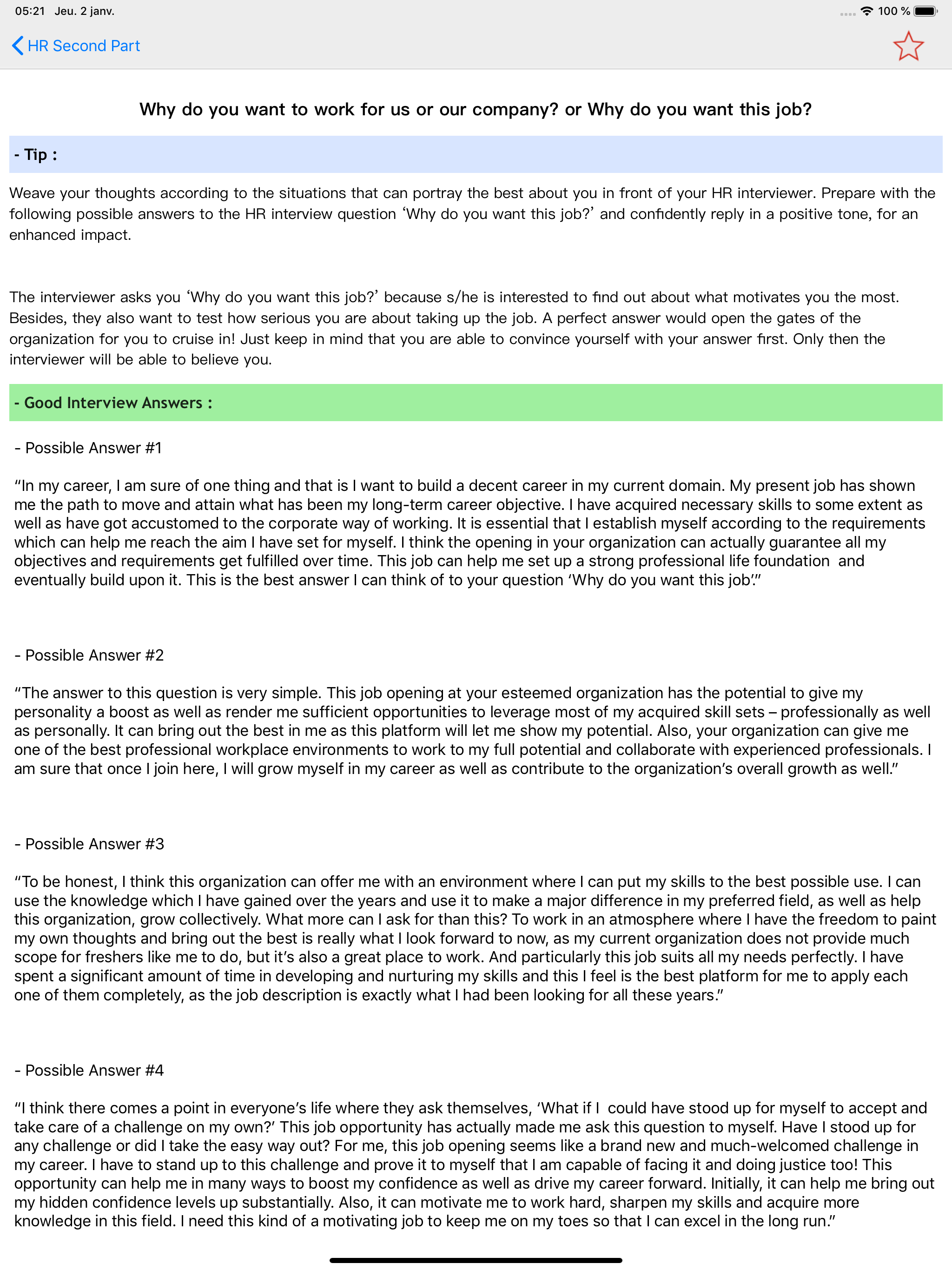 Interview Guid 2020 Q / A