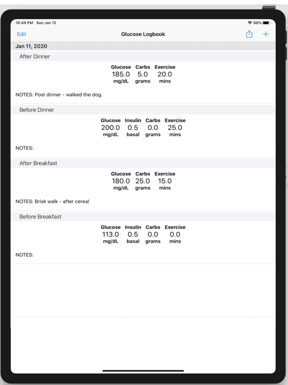 Screenshot #5 pour My Glucose Tracker
