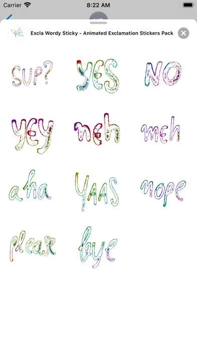 Screenshot #1 pour Excla Wordy Sticky - Animated