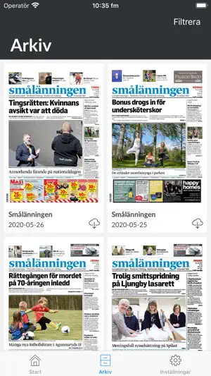 Smålänningen e-tidning screenshot 2