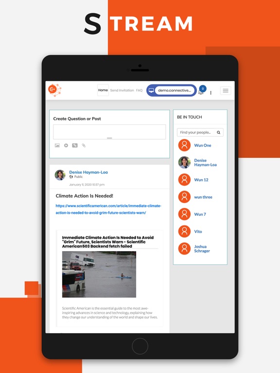Connective Network iPad screenshot 2 - Social Networking app