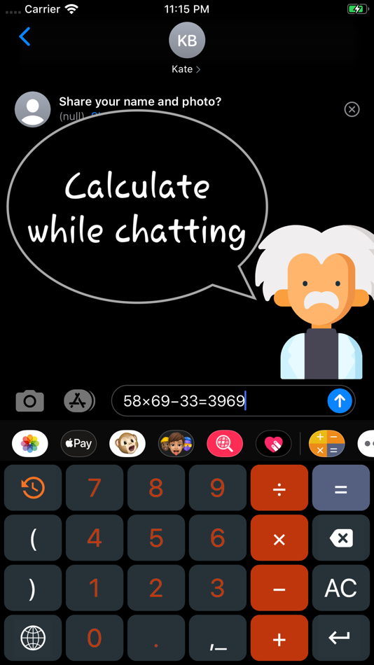 #3. Calcvier - Keyboard Calculator (iOS) Podle: Sergei Shpygar