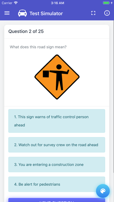 North Dakota DMV Practice Test iPhone screenshot