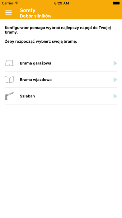 Screenshot #1 pour Somfy Dobór Bram