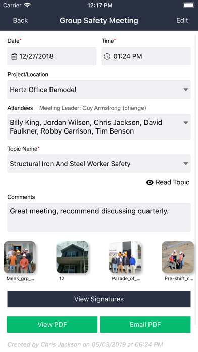Safety Meeting Pro Screenshot