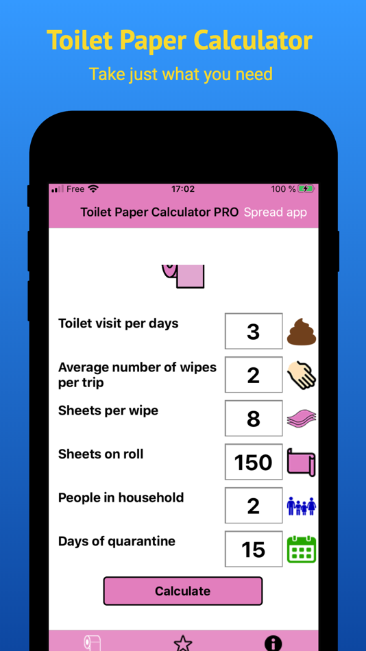 Toilet Paper Calculator PRO - 1.03 - (iOS)