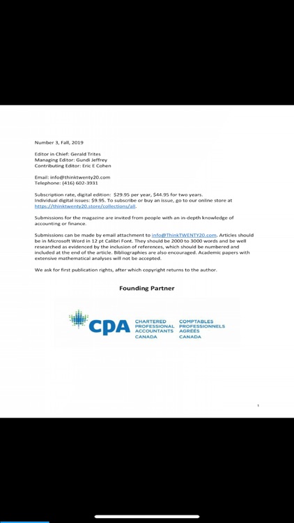 THINKTWENTY20 Magazine