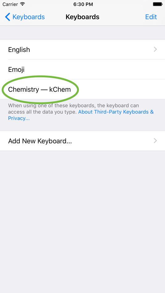 #4. kChem - Chemistry Keyboard (iOS) 由: xu zhang