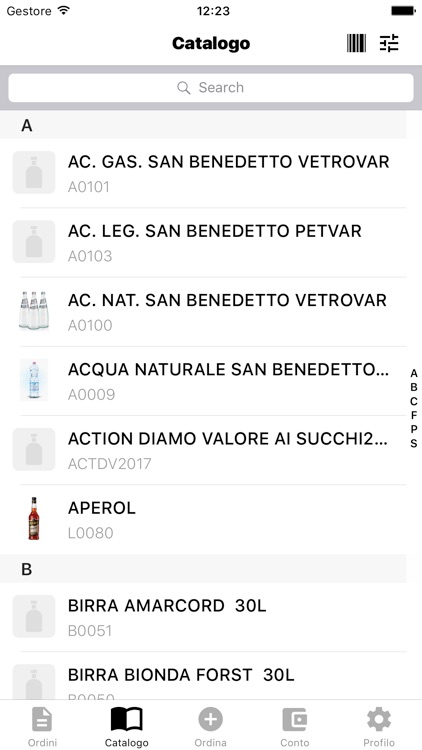 ORDINAMI: POS per invio ordini