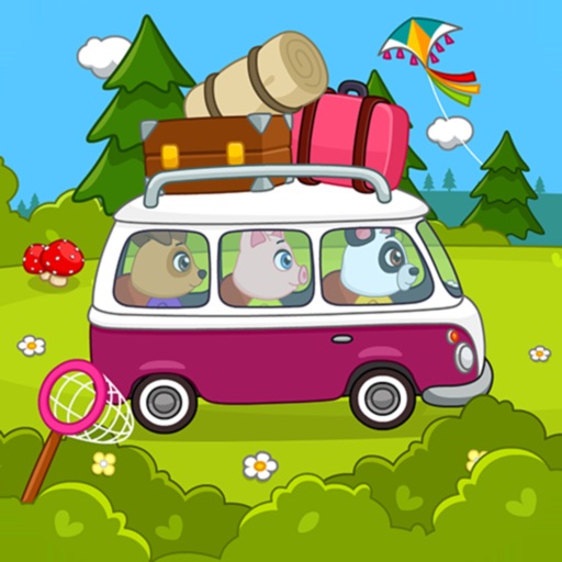 Camping for family icon