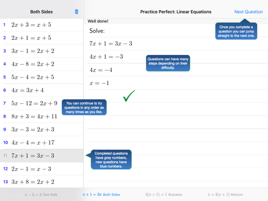 Screenshot #5 pour Practice Linear Equations