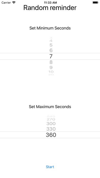Random reminder alarm