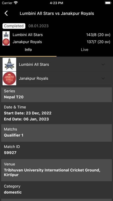 CricHub - Live Cricket Screenshot