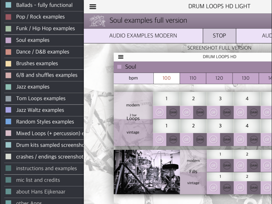 Screenshot #5 pour Drum Loops HD Light