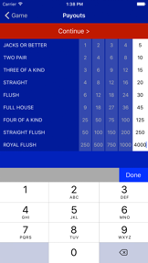 Video Poker Analyzer screenshot