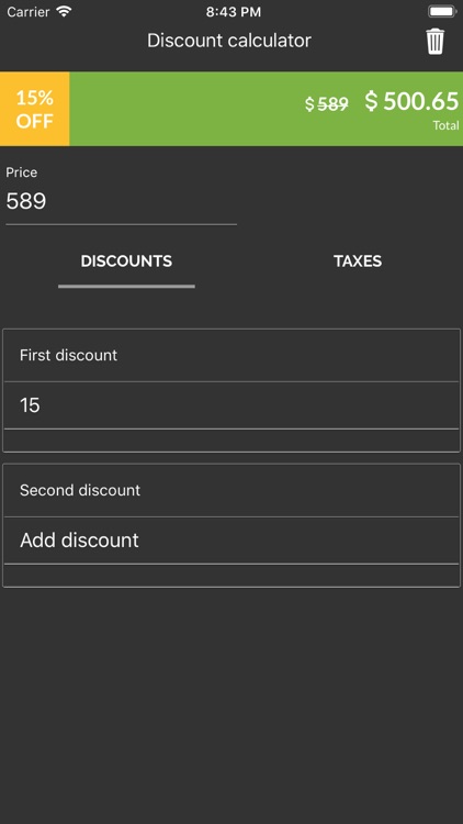 Calculadora de descuentos v1
