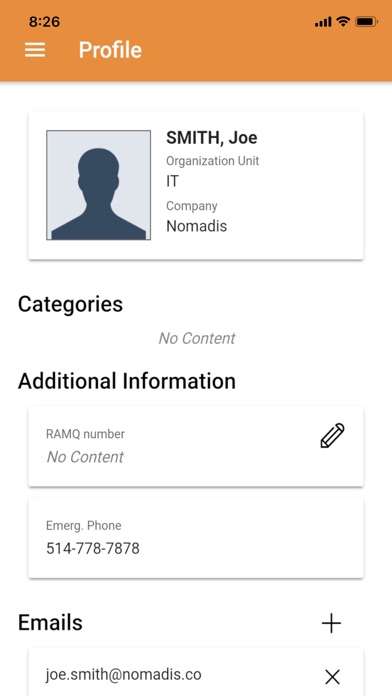 Nomadis Mobile Screenshot