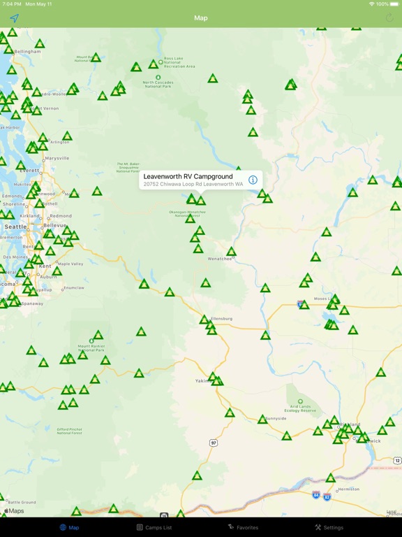 Screenshot #4 pour Washington – Camping & RV's
