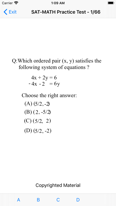 Screenshot #2 pour SAT Math Practice Test