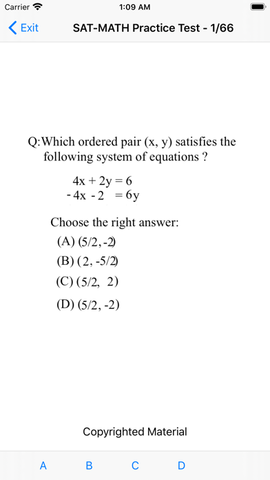 SAT Math Practice Test screenshot 2