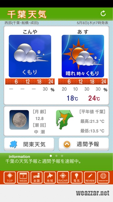 千葉天気 Screenshot