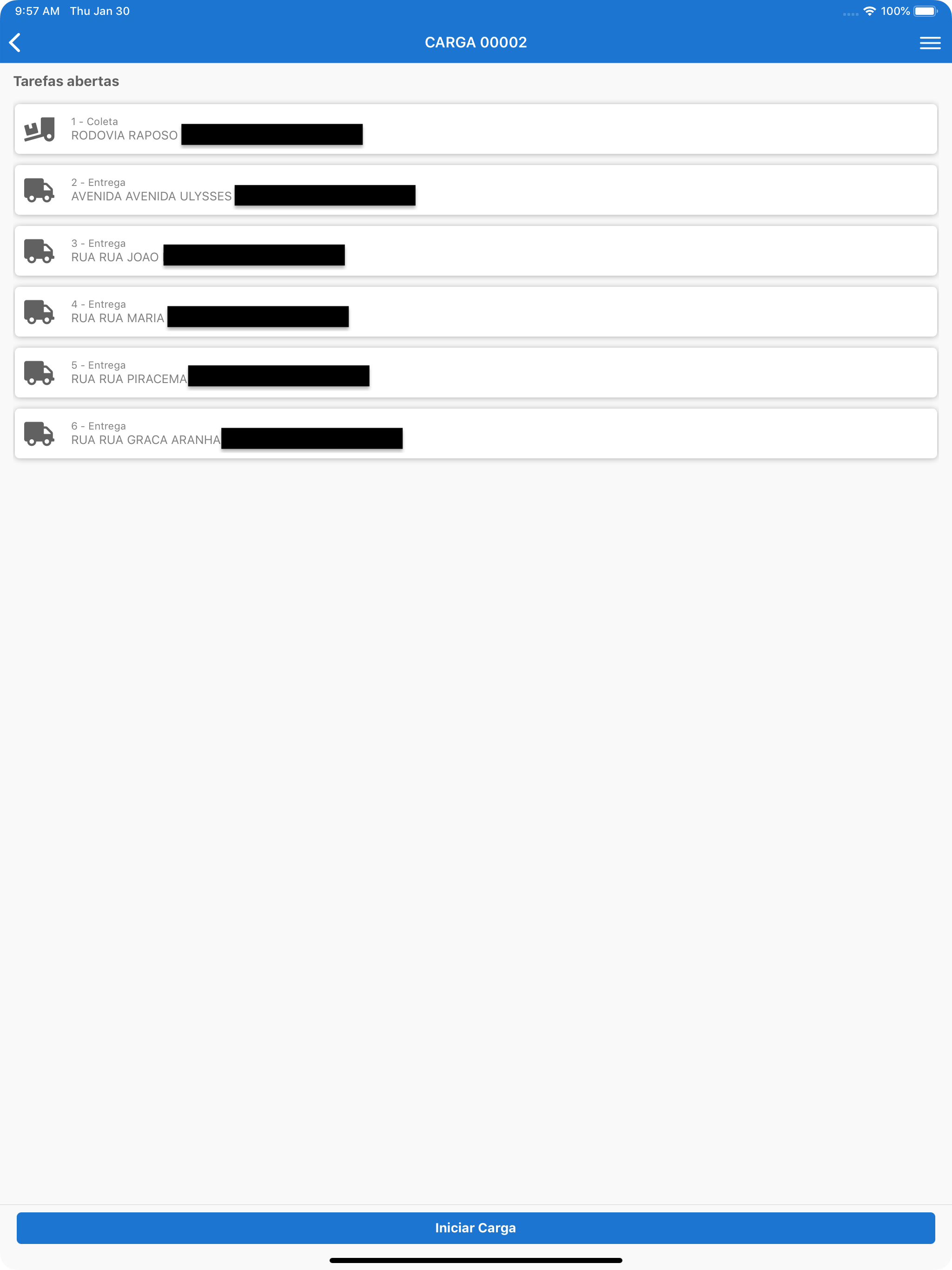 Controle de Entrega