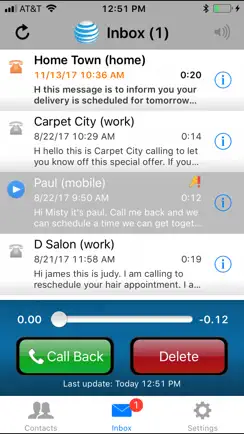 AT&T Voicemail Viewer (Work) iPhone image 1