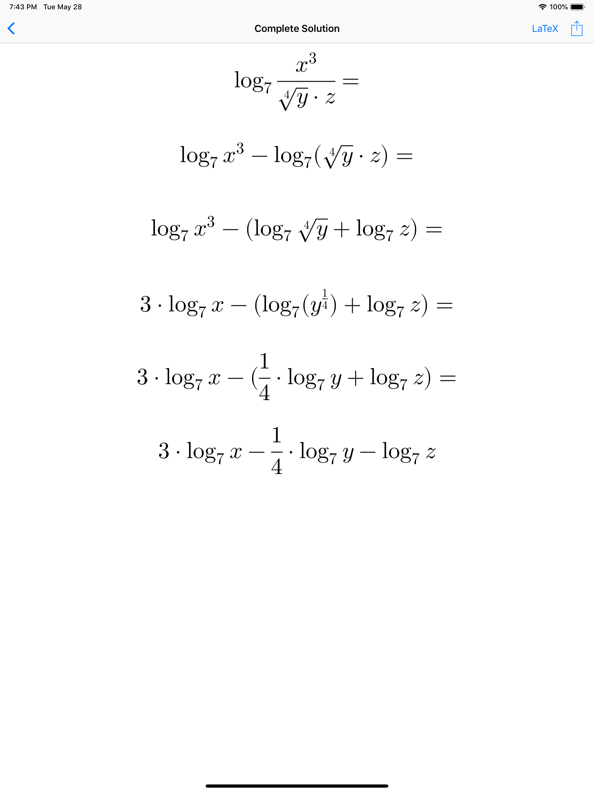 Logarithms screenshot 12