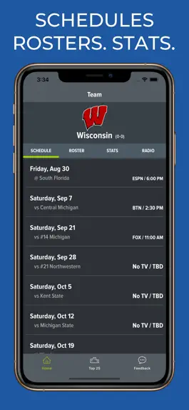 Game screenshot Wisconsin Football Schedules mod apk
