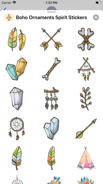 Boho Ornaments Spirit Stickers