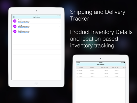 Factory Manager Inventory iPad screenshot