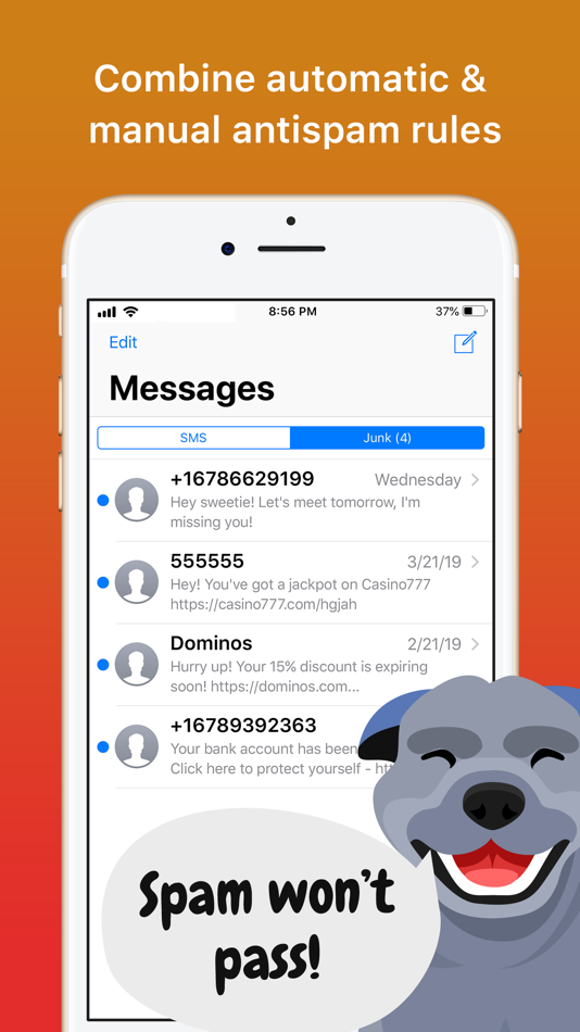 #1. SpamHound SMS Spam Filter (iOS) 由: Redwerk OU