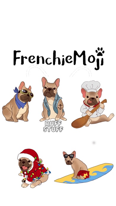 Screenshot #1 pour French Bulldog Emojis Star