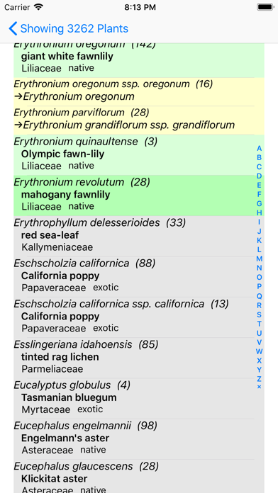 Washington Wildflower Search Screenshot