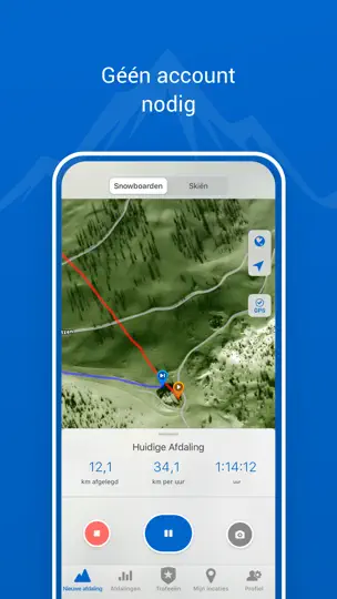 Скриншот Afdaling - Ski & Snowboard на iPhone 2