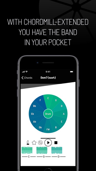 Chordmill: Play Along Music iPhone screenshot 2 - Music app
