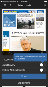 Calgary Herald ePaper screenshot