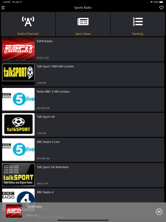 Screenshot #4 pour Sport Live Radio: Score & News