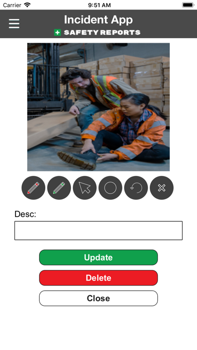 Safety Incident Reports | SR Screenshot