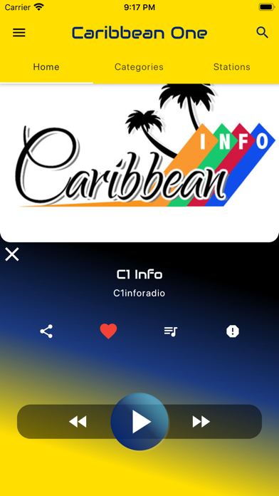 Caribbean One Radio iPhone screenshot 2 - Music app