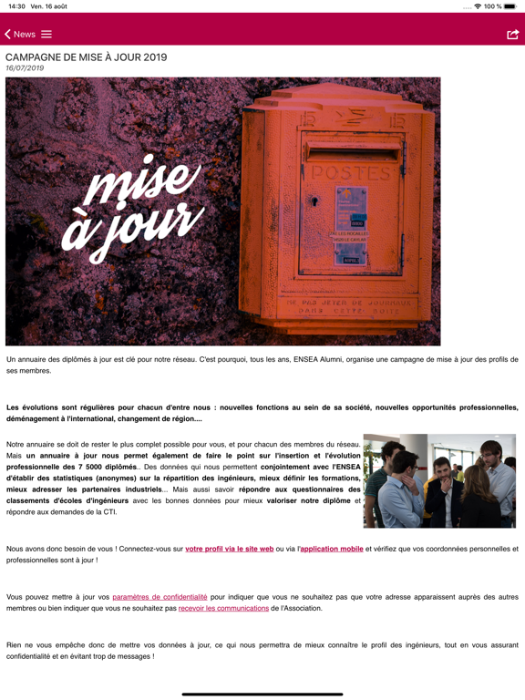 ENSEA Alumni iPad screenshot 7 - Social Networking app