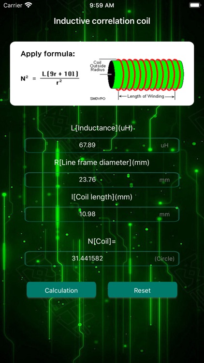 Inductive correlation coil