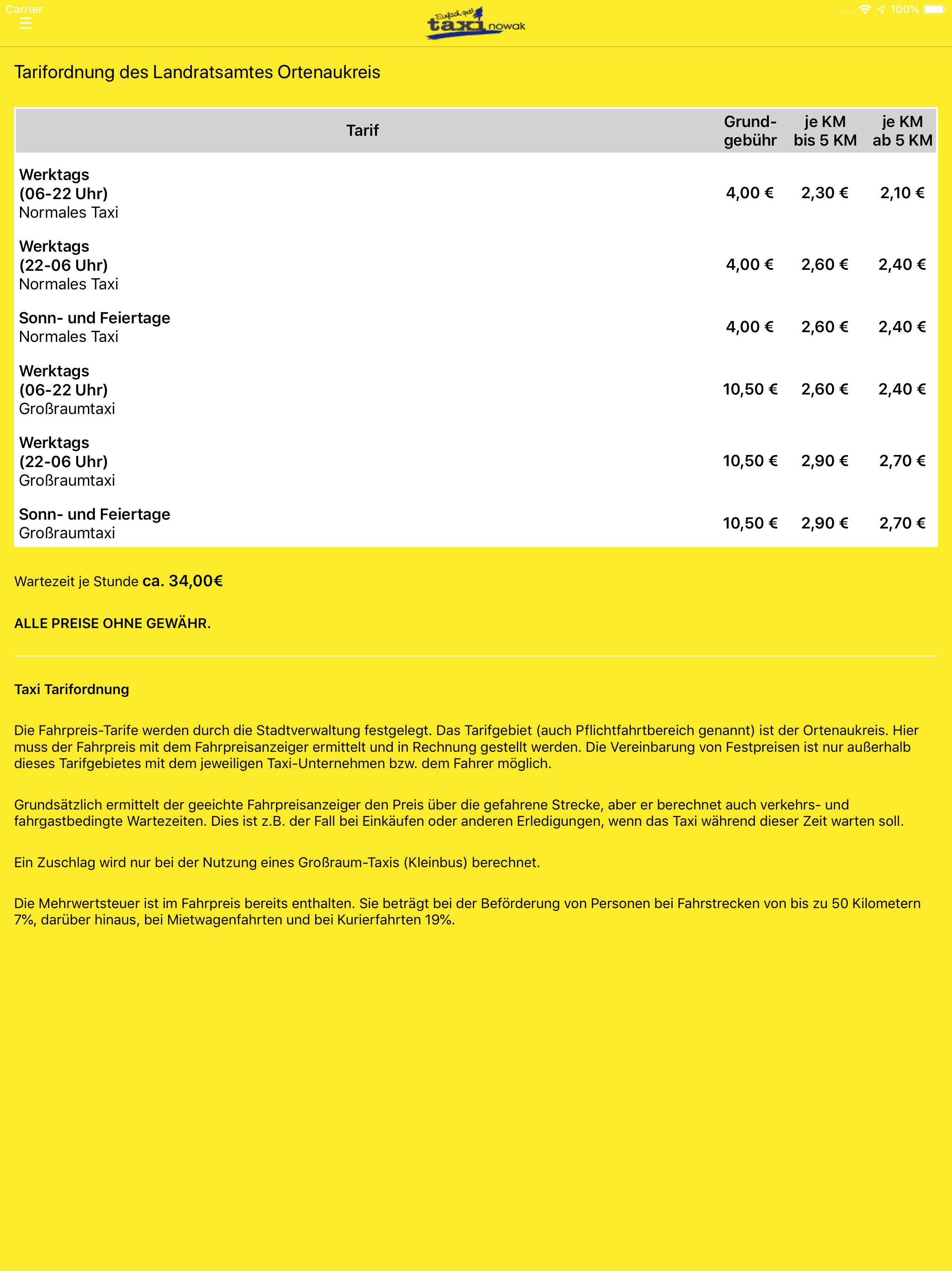 Taxi Nowak - Offenburg